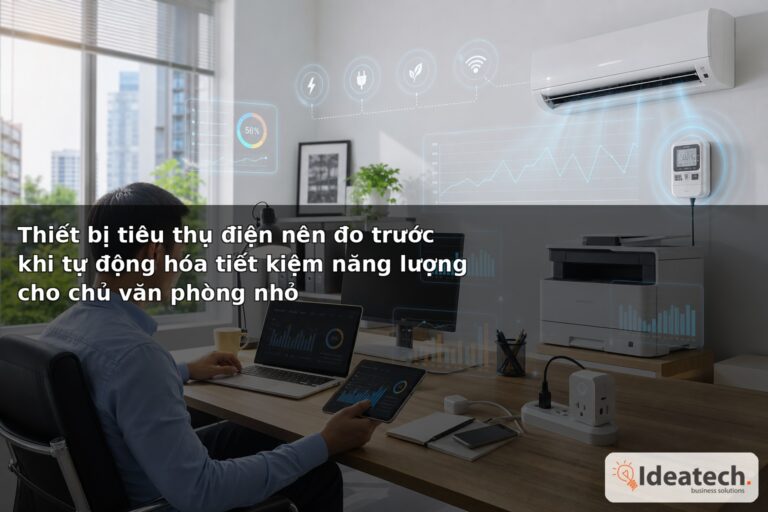 Thiết bị tiêu thụ điện nên đo trước khi tự động hóa tiết kiệm năng lượng cho chủ văn phòng nhỏ