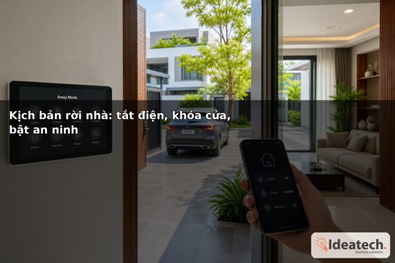 Kịch bản rời nhà: tắt điện, khóa cửa, bật an ninh