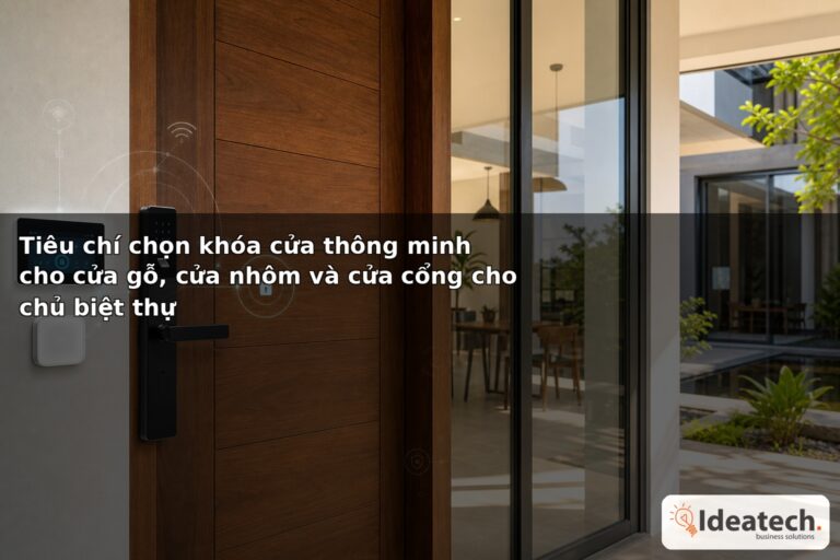 Tiêu chí chọn khóa cửa thông minh cho cửa gỗ, cửa nhôm và cửa cổng cho chủ biệt thự
