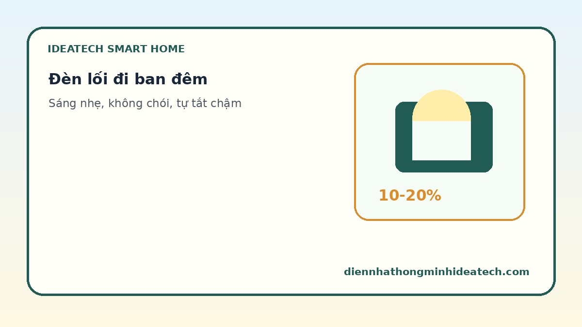 Kịch bản đèn lối đi ban đêm cho gia đình có người lớn tuổi