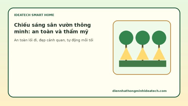 Chiếu sáng sân vườn thông minh: an toàn và thẩm mỹ