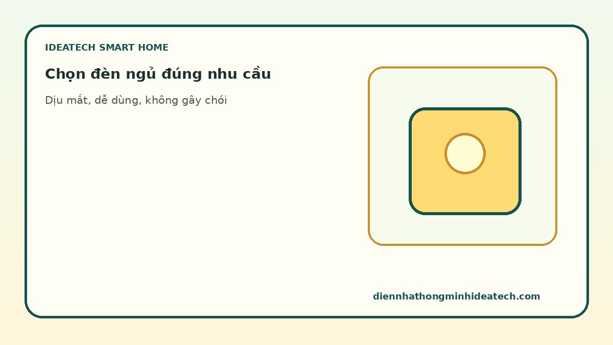 Sơ đồ chọn đèn ngủ thông minh cho trẻ em và người lớn tuổi