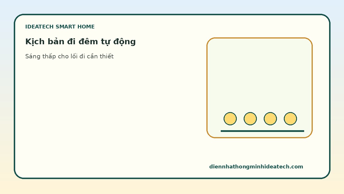 Kịch bản chiếu sáng tự động khi trẻ em thức giấc ban đêm