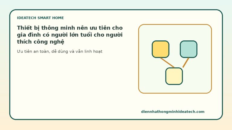 Thiết bị thông minh nên ưu tiên cho gia đình có người lớn tuổi cho người thích công nghệ