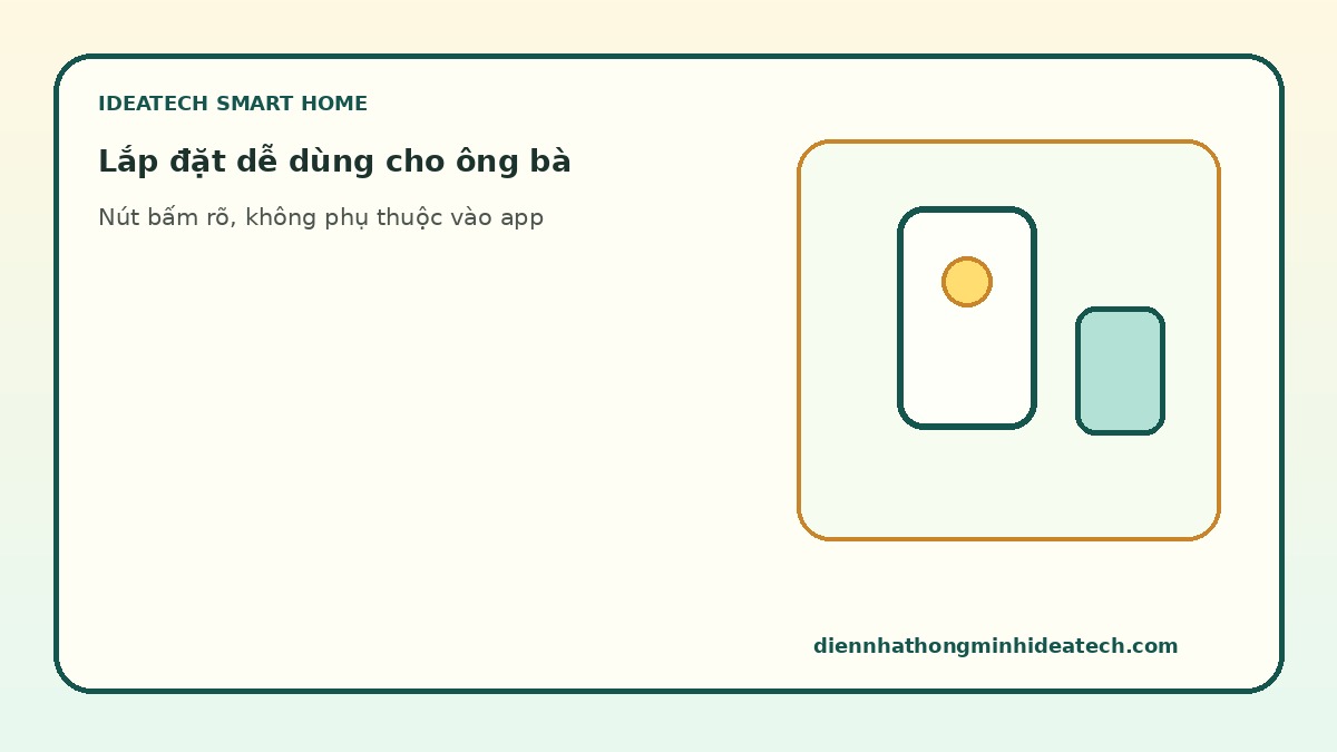Lưu ý lắp công tắc và cảm biến thông minh cho người lớn tuổi