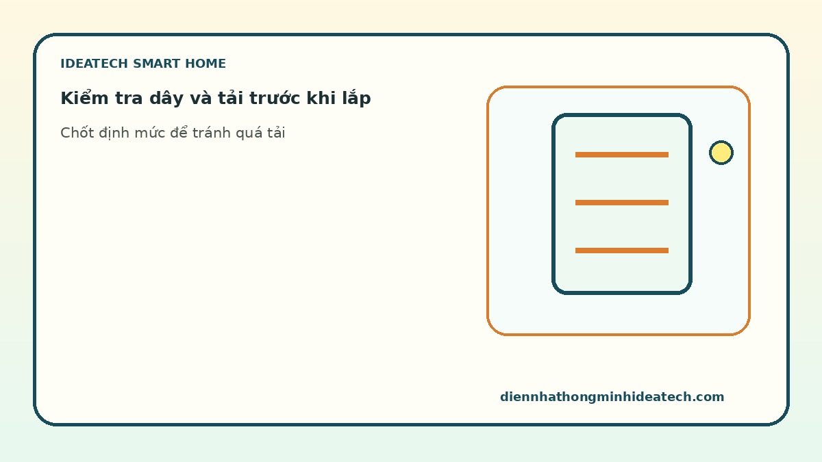 Kiểm tra dây nguội và tải trước khi lắp công tắc thông minh