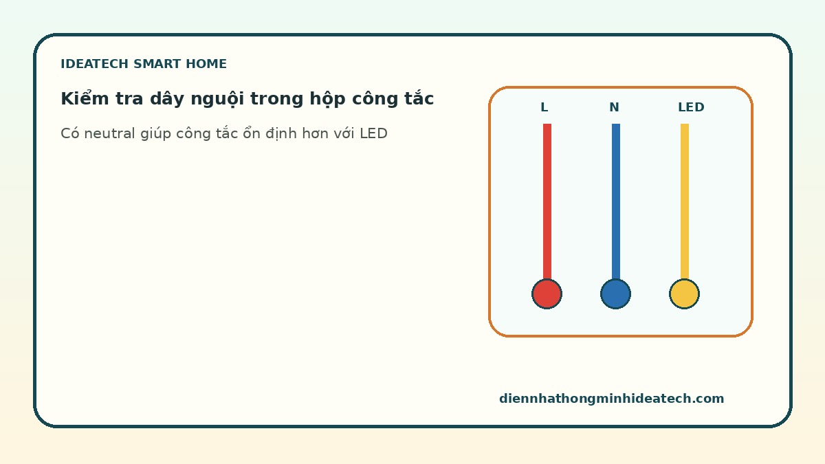 Kiểm tra dây nguội trước khi chọn công tắc thông minh