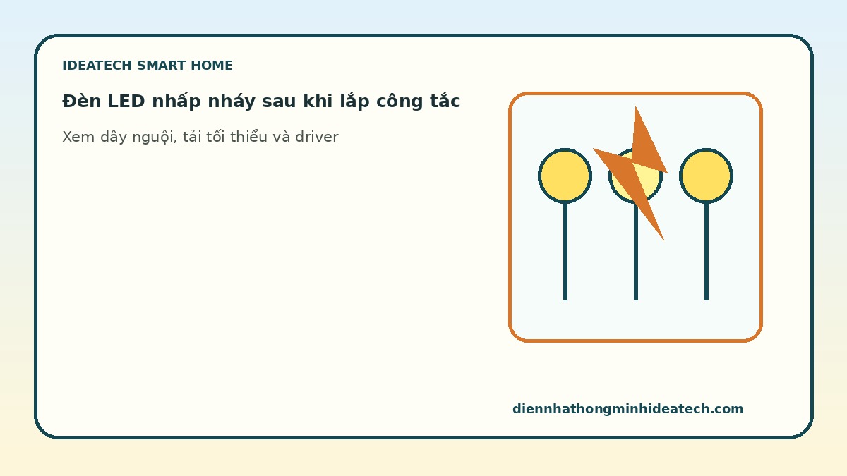 Xử lý đèn LED nhấp nháy khi dùng công tắc thông minh