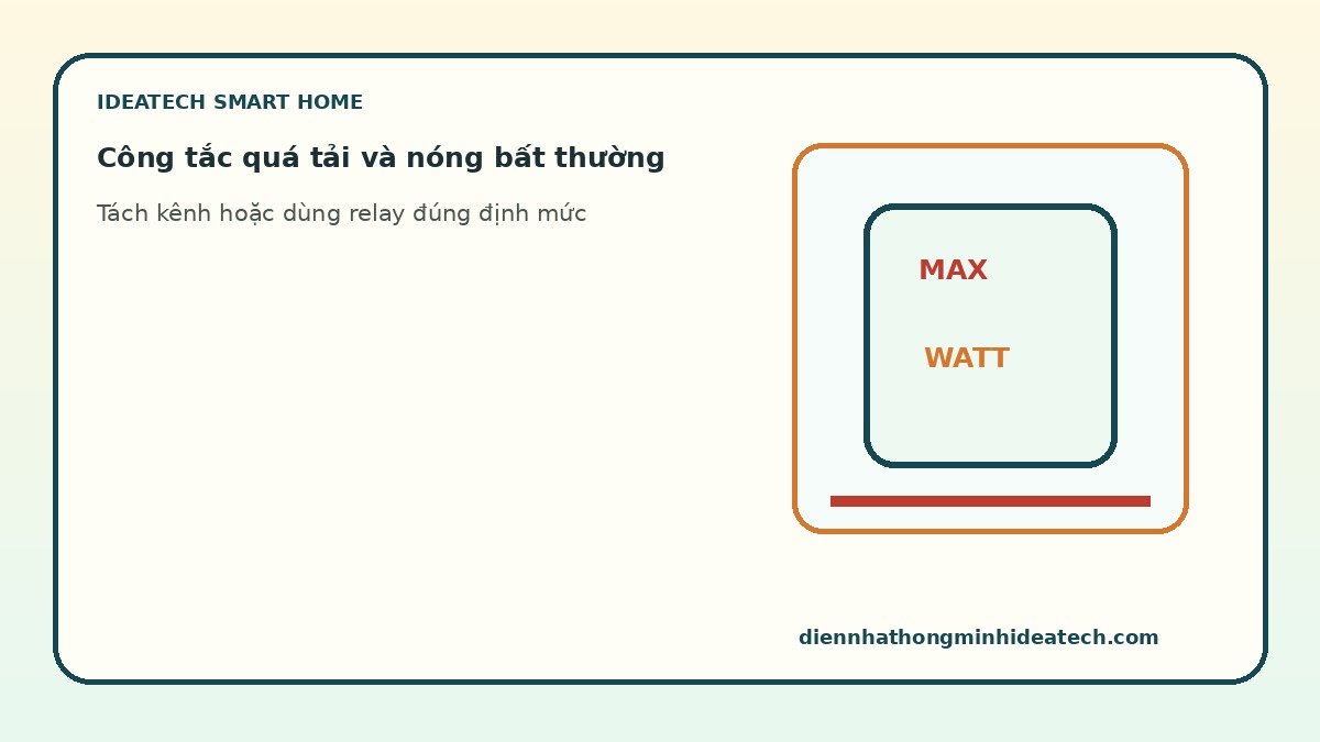 Kiểm tra quá tải công tắc thông minh cho đèn nhà phố