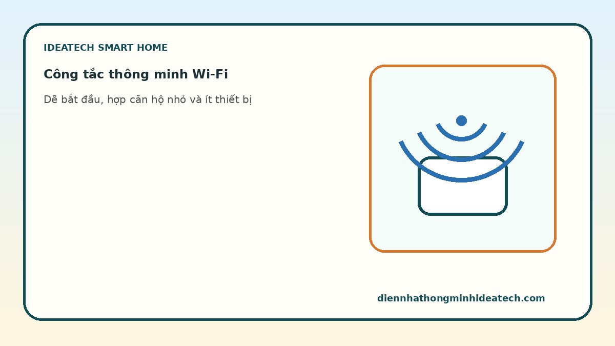 Công tắc thông minh Wi-Fi phù hợp căn hộ nhỏ