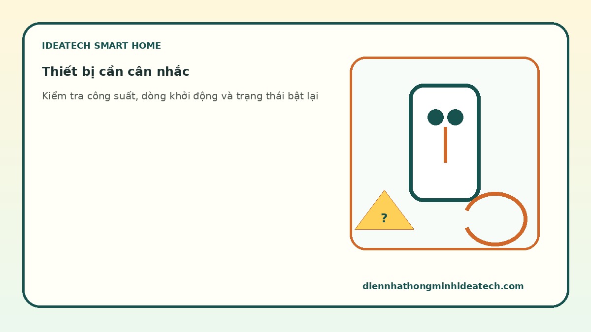 Thiết bị cần cân nhắc trước khi cắm ổ thông minh